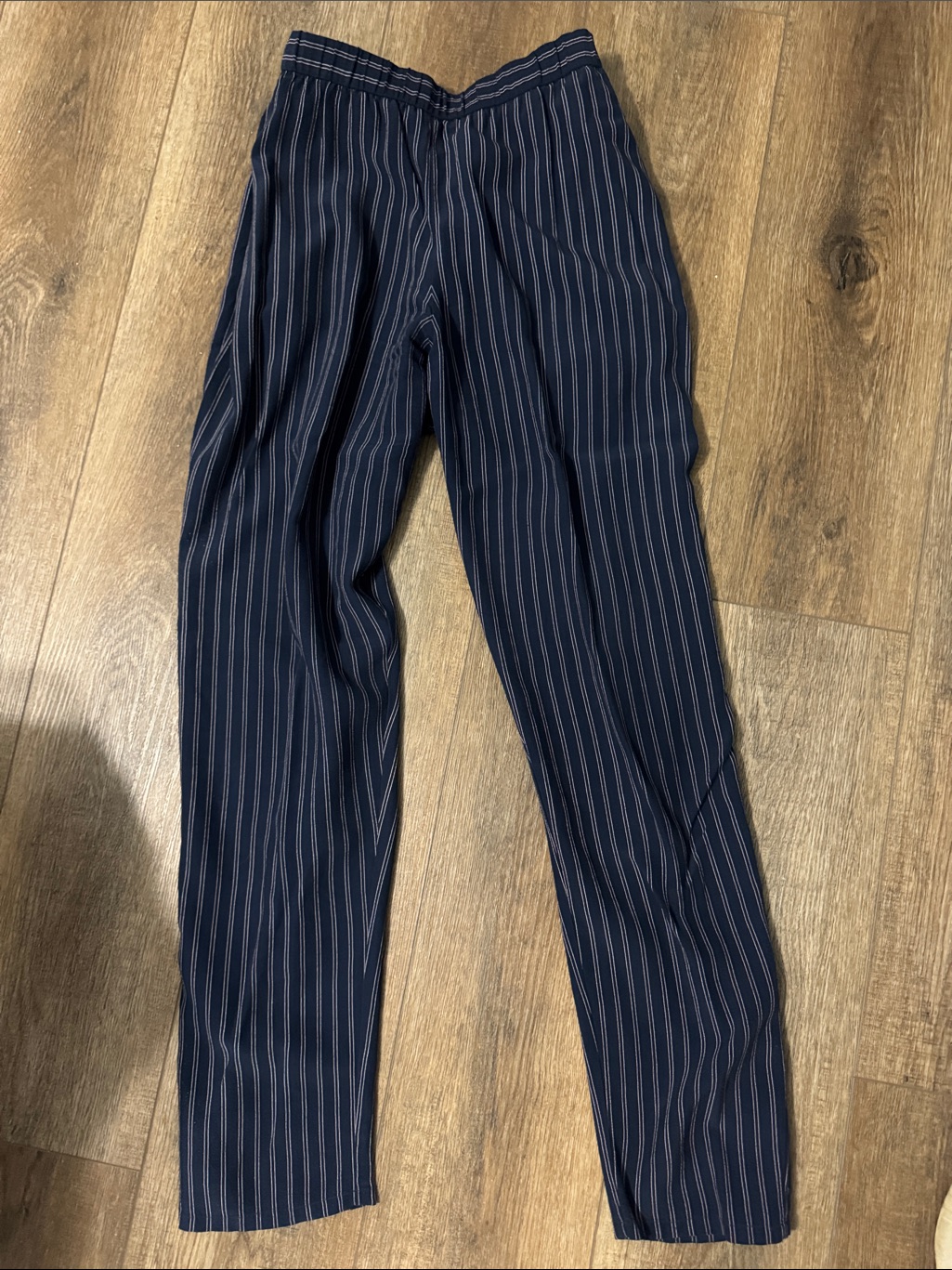 Eileen Fisher Men's Navy Pinstripe Trousers